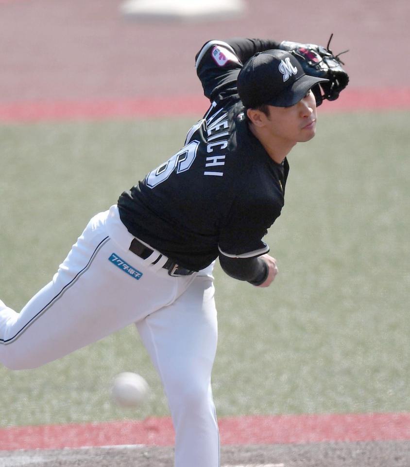 　力投する種市（撮影・開出牧）