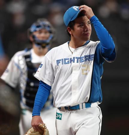 　ロッテ戦に先発も途中降板した金村＝１８日