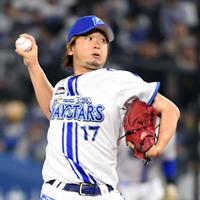　７回、２番手で登板した三嶋（撮影・佐藤厚）