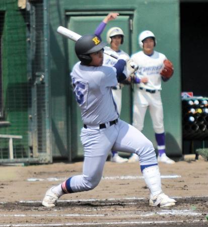 　３打数１安打だった慶応・清原勝児