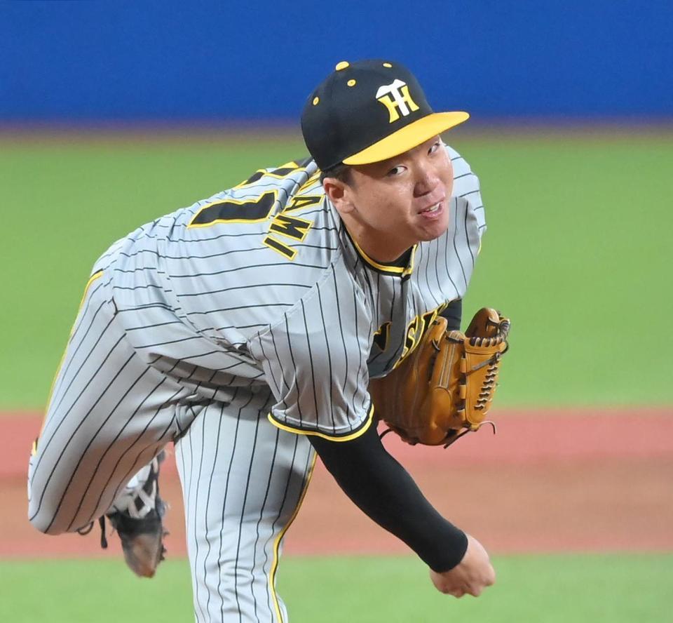 力投する村上（撮影・高部洋祐）