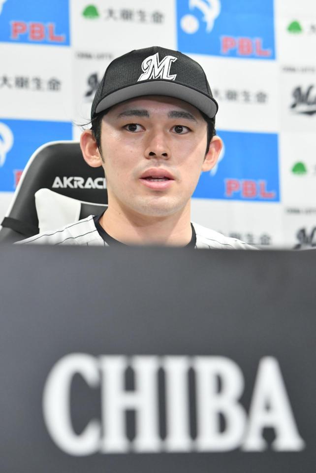 　月間ＭＶＰを受賞した佐々木朗（撮影・佐々木彰尚）