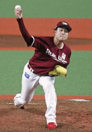 　９回途中無失点で２勝目を挙げた楽天・滝中＝ベルーナドーム