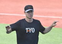 　アップをする中川（撮影・佐々木彰尚）