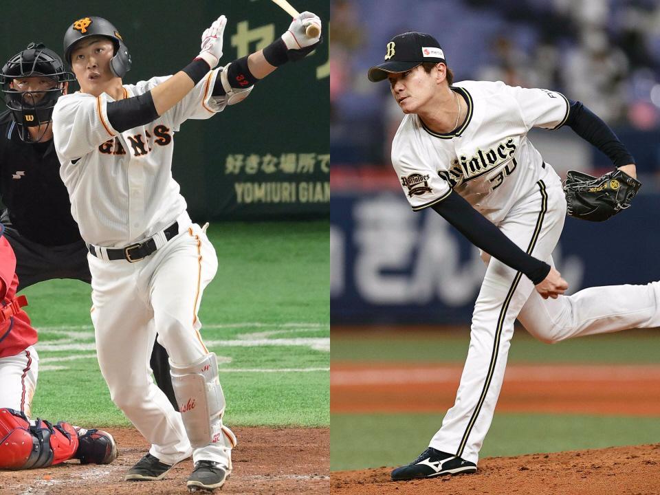 　トレードが成立した広岡（左）と鈴木