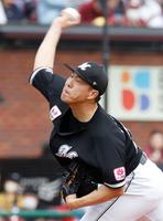 １失点完投で５勝目を挙げたロッテ・西野＝楽天モバイルパーク