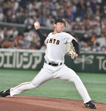 　プロ入り初登板初先発の松井（撮影・佐々木彰尚）