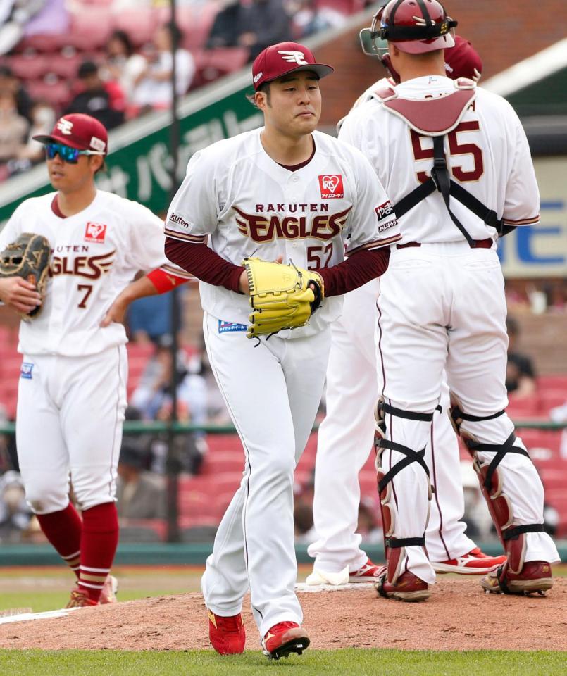 　６回途中で降板する滝中