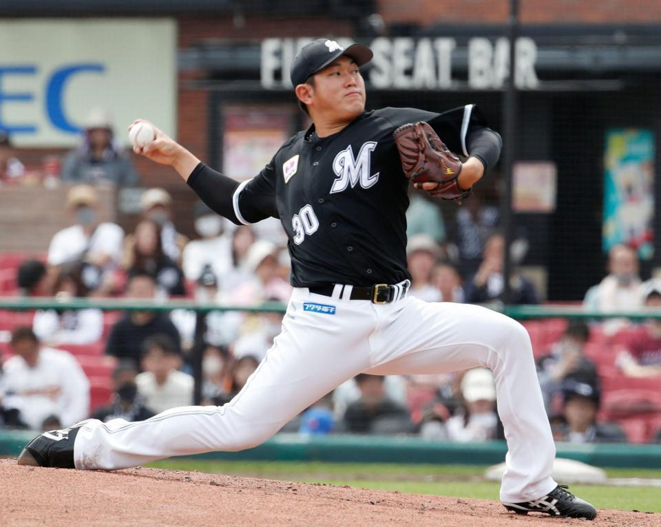 　２回から２番手で登板し、３回１失点でプロ初勝利を挙げた広畑