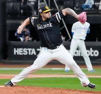 　９回に登板し、10セーブ目を挙げたオスナ