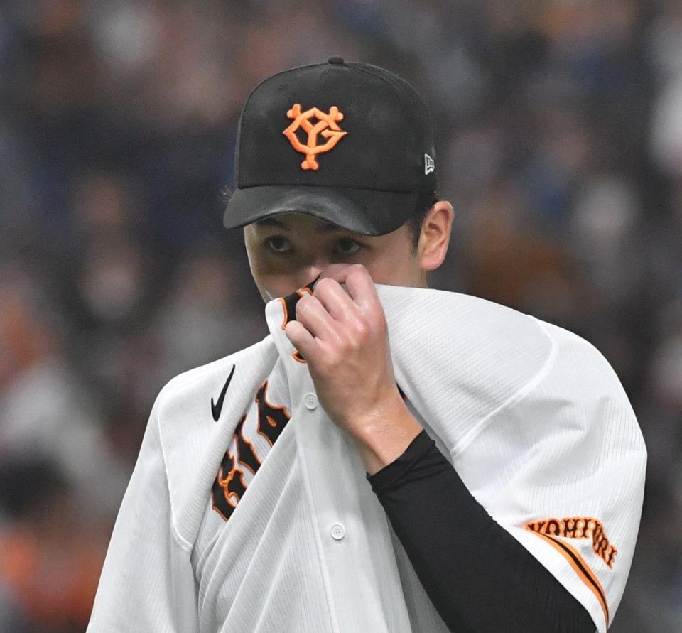 　５回５失点の横川（撮影・佐々木彰尚）