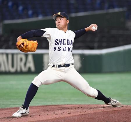 　プロ注目の左腕、大商大・高太一（撮影・佐藤厚）