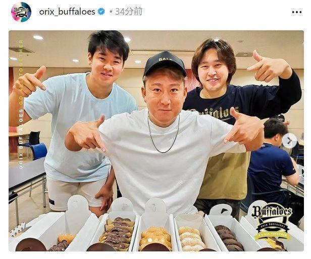 　オリックスの公式インスタグラム（ ｏｒｉｘ＿ｂｕｆｆａｌｏｅｓ）より