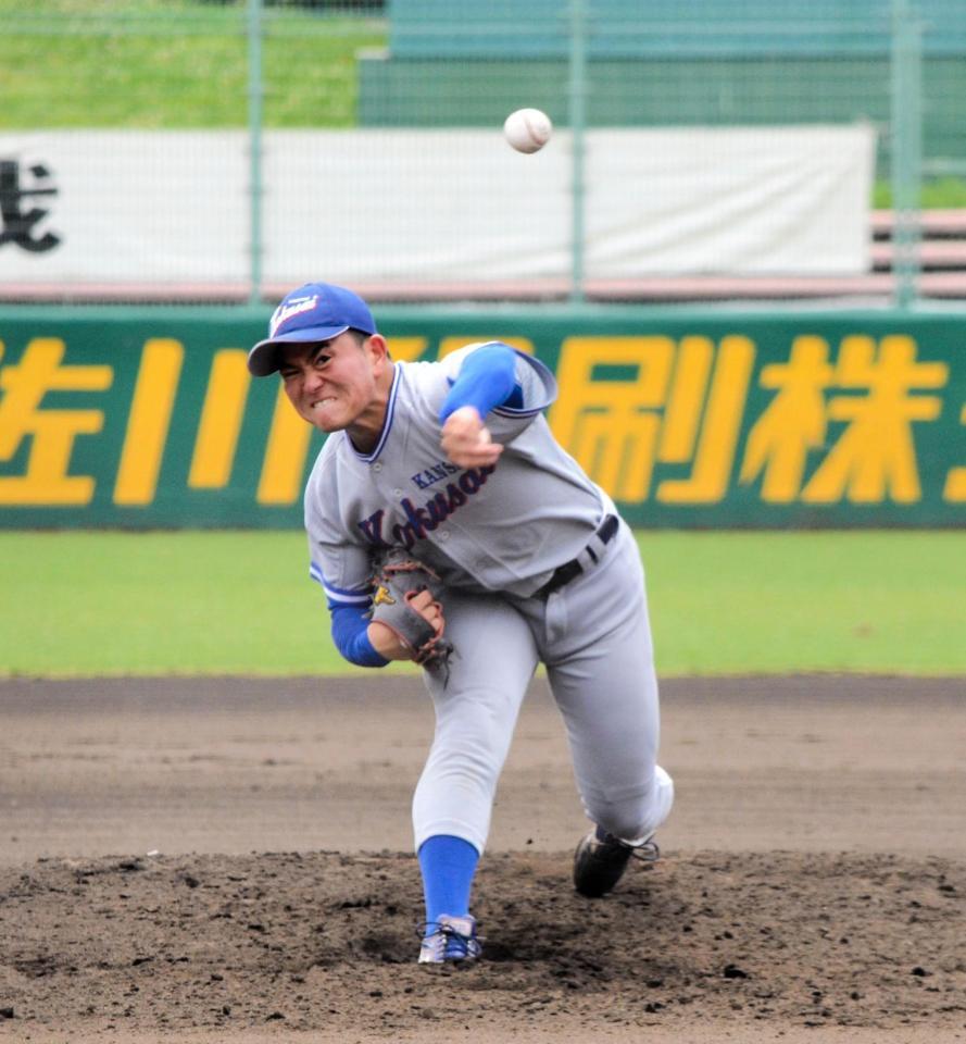 圧巻の投球を披露した関西国際大・不後