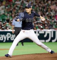 　９回途中２失点で６勝目を挙げた山崎福