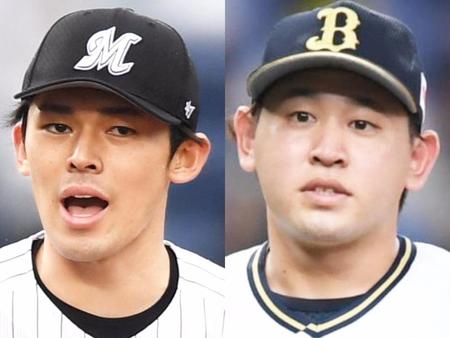 佐々木朗希（左）と宮城大弥