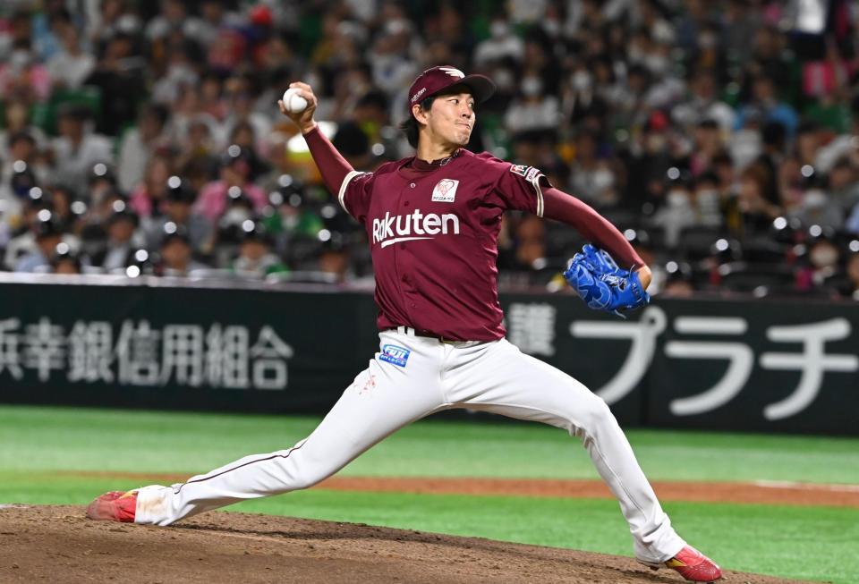 　２回、力投する岸