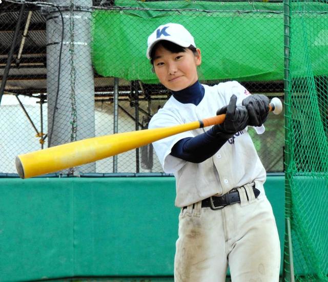 神戸学院大付・鬼沢　将来的には女子も甲子園へ　野球部初で唯一の女子部員最後の夏