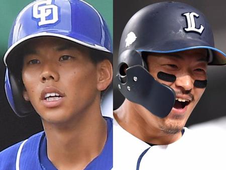 　中日・高松（左）と西武・川越