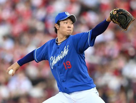 　先発し、投げ込む高橋宏（撮影・田中太一）