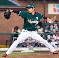 　ロッテ戦に先発した辛島