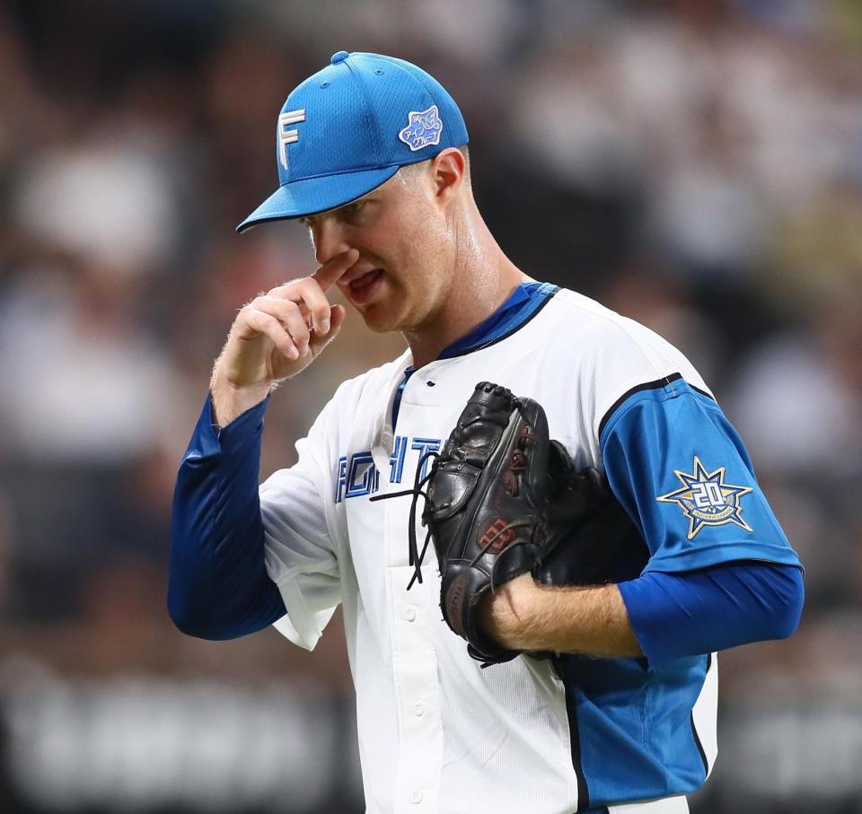 　５回途中で降板するマーベル（撮影・中島達哉）