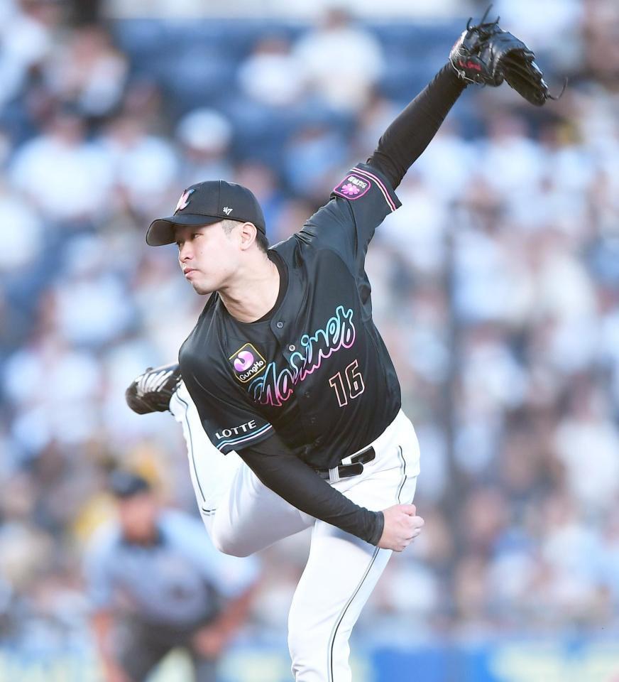 　力投する種市（撮影・開出牧）