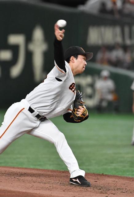 巨人・山崎伊、六回にパーフェクト途切れる　ＤｅＮＡ伊藤に右前打許す