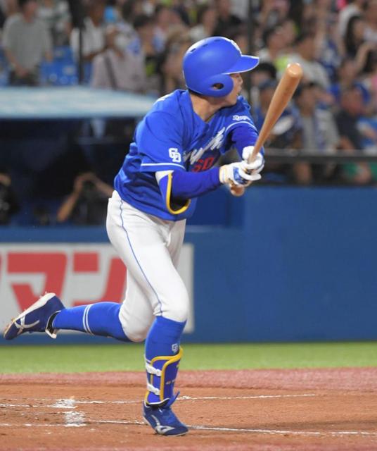 中日・岡林が歴代９位タイの２９試合連続安打　横浜・ブラッグスに並ぶ