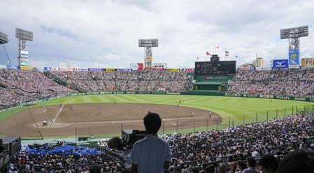 　全国高校野球選手権大会決勝の仙台育英－慶応戦が行われた甲子園球場