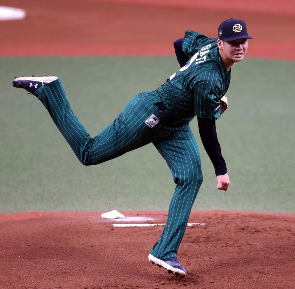 　先発し力投する山下（撮影・山口登）