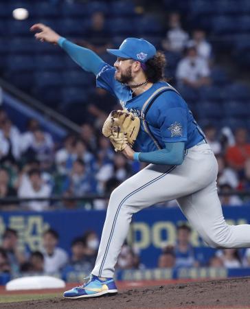 　ロッテ戦に先発した日本ハムのポンセ＝ＺＯＺＯマリン