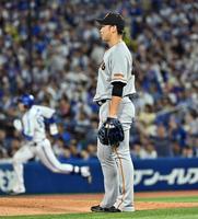 　８回、山本に本塁打を浴びた北村拓