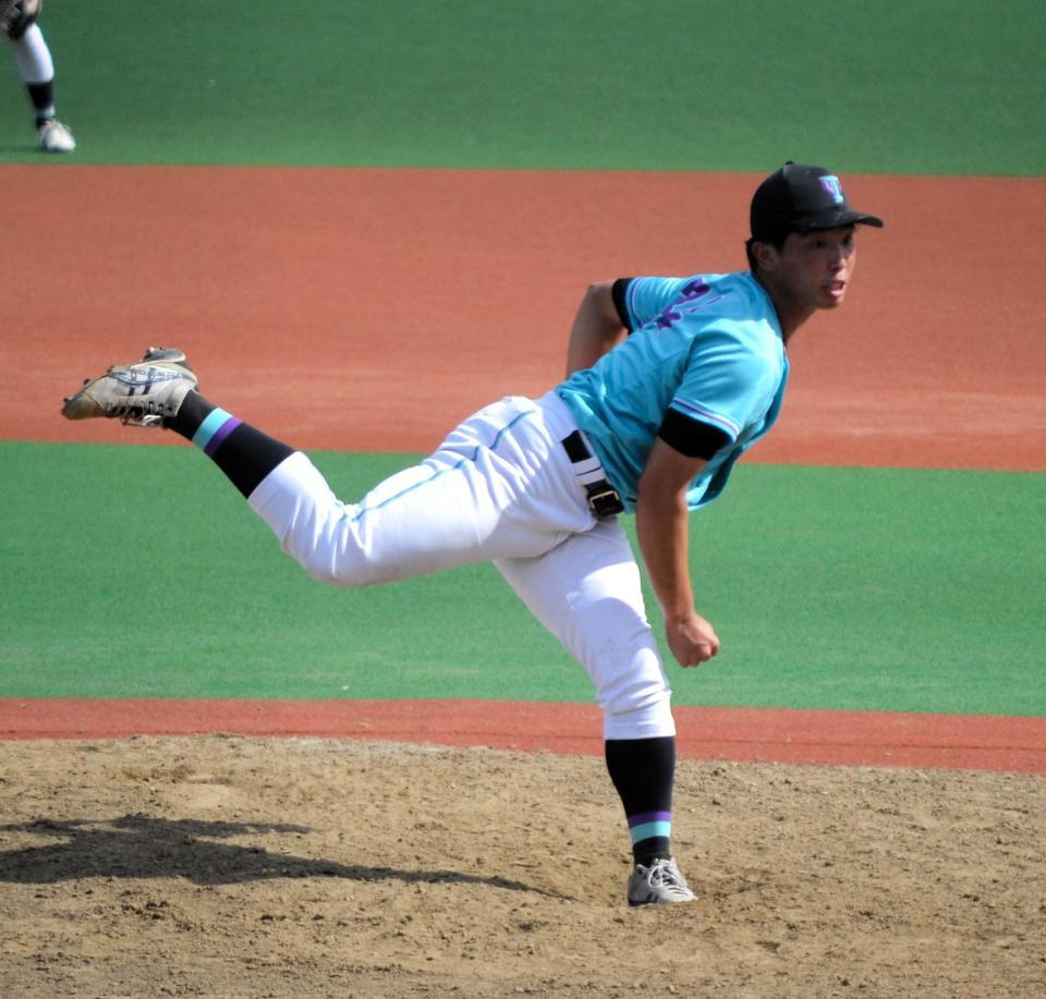 ２番手で登板し、１回無安打無失点だった筑波大・山田拓