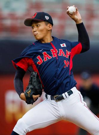 　６回途中無失点と好投した前田（共同）