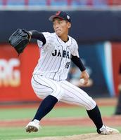 　韓国戦で先発し４回無失点の前田（共同）