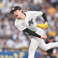 　復帰マウンドで気迫の投球を見せる佐々木朗（撮影・開出牧）