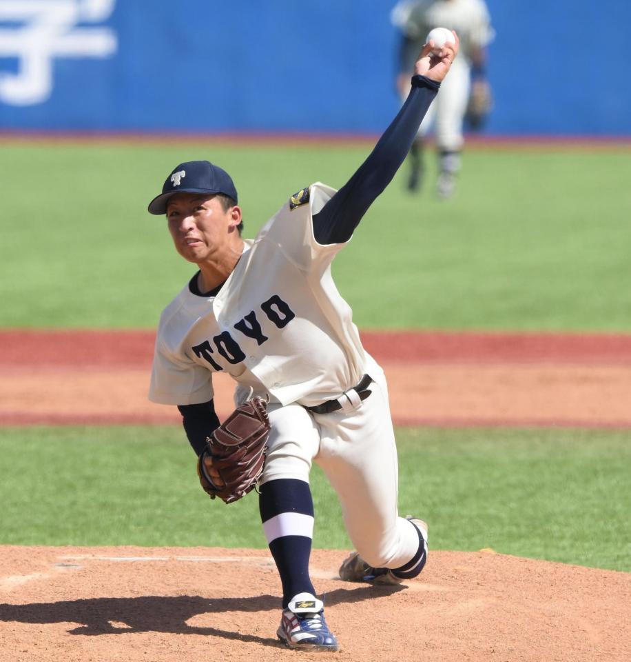 　先発した東洋大・細野晴希（撮影・堀内翔）