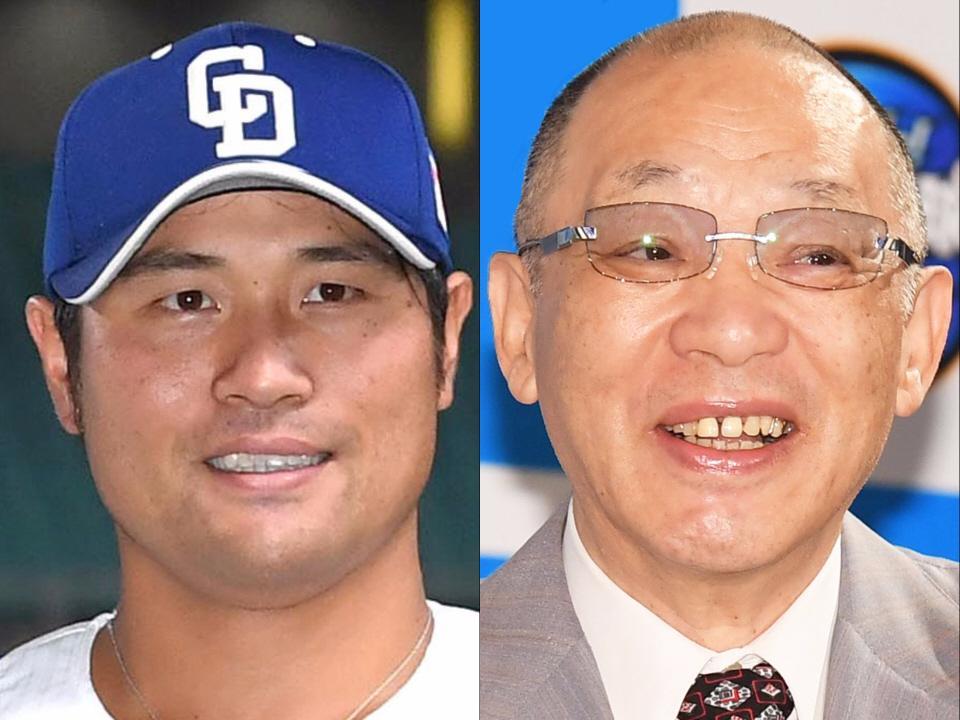 　平田良介氏（左）と落合博満氏