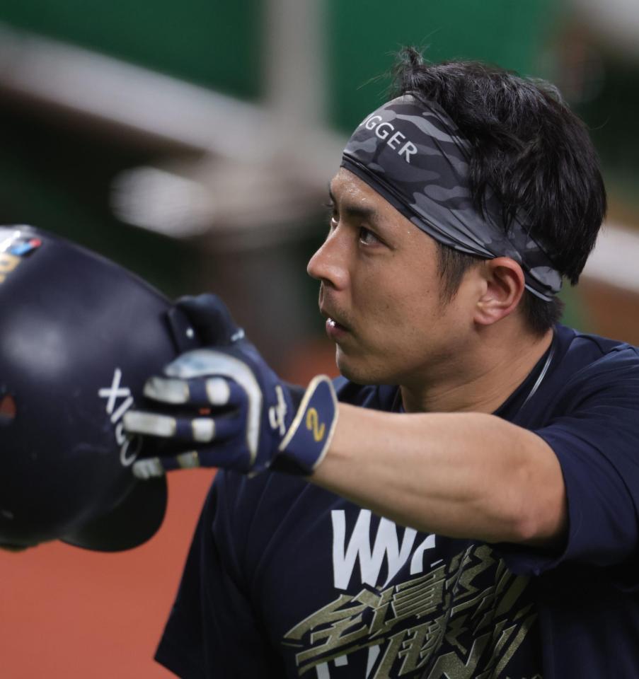 　チームに合流した若月（撮影・坂部計介）