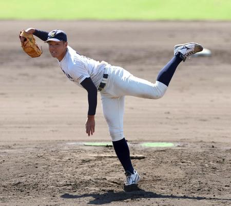 　龍谷大を完封した大商大・高太一（撮影・山口登）