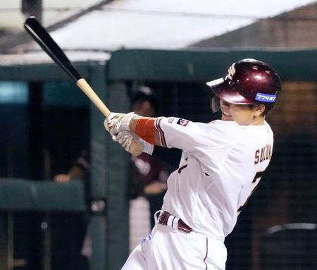 　２回、鈴木大が右越えに本塁打を放つ