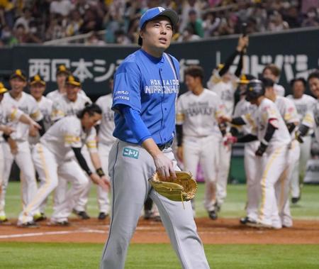 　９回、中村晃にサヨナラ本塁打を浴びた田中正