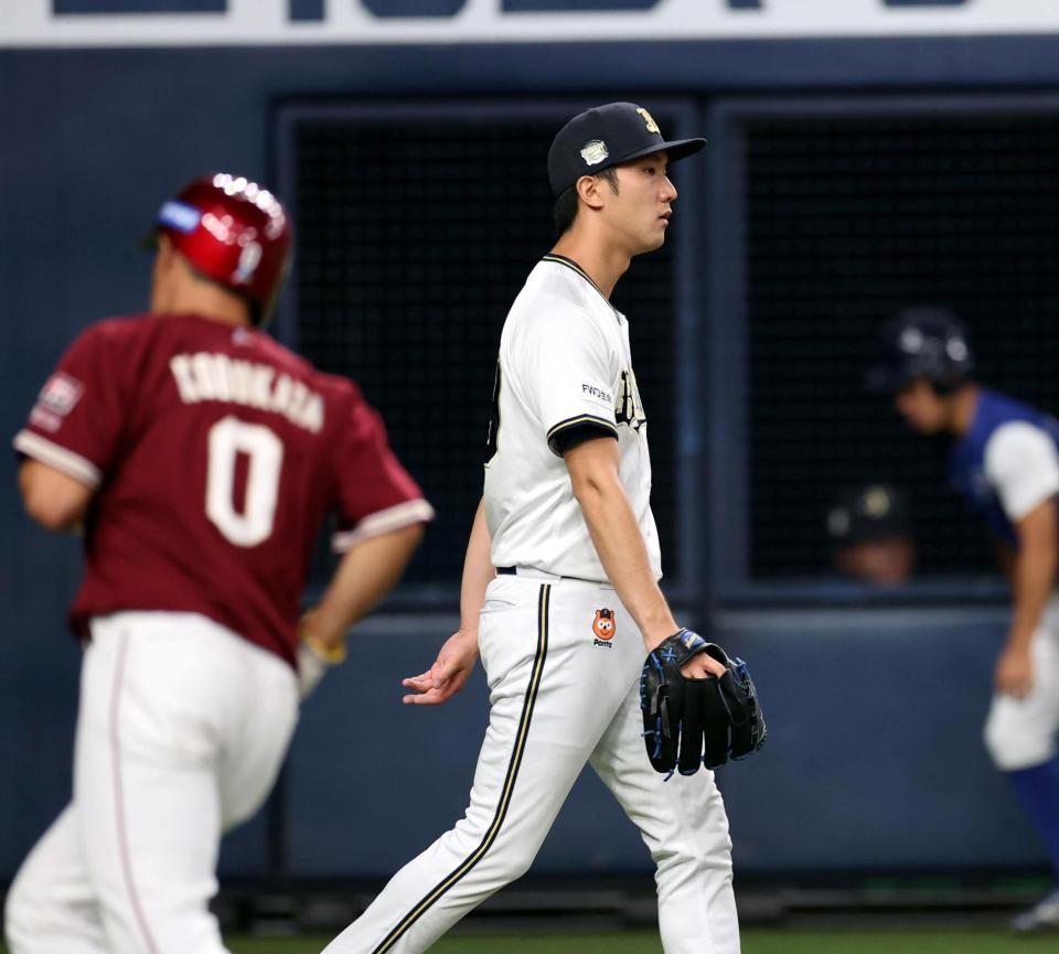 　１回、先制を許す田嶋（撮影・山口登）