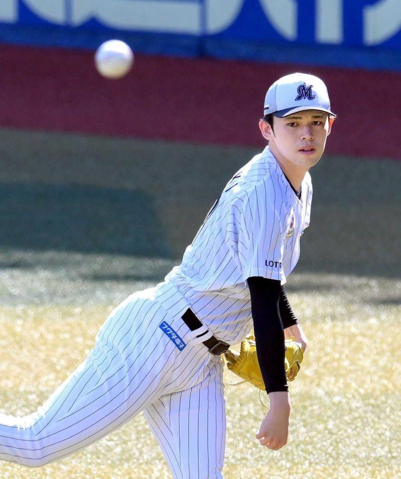 　ＣＳ登板に向けて調整する佐々木朗