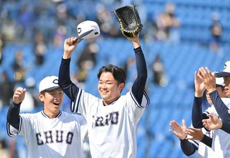 中大が１部残留決定　プロ志望届提出の石田裕太郎が４安打完封「１部に残せてホッとした」