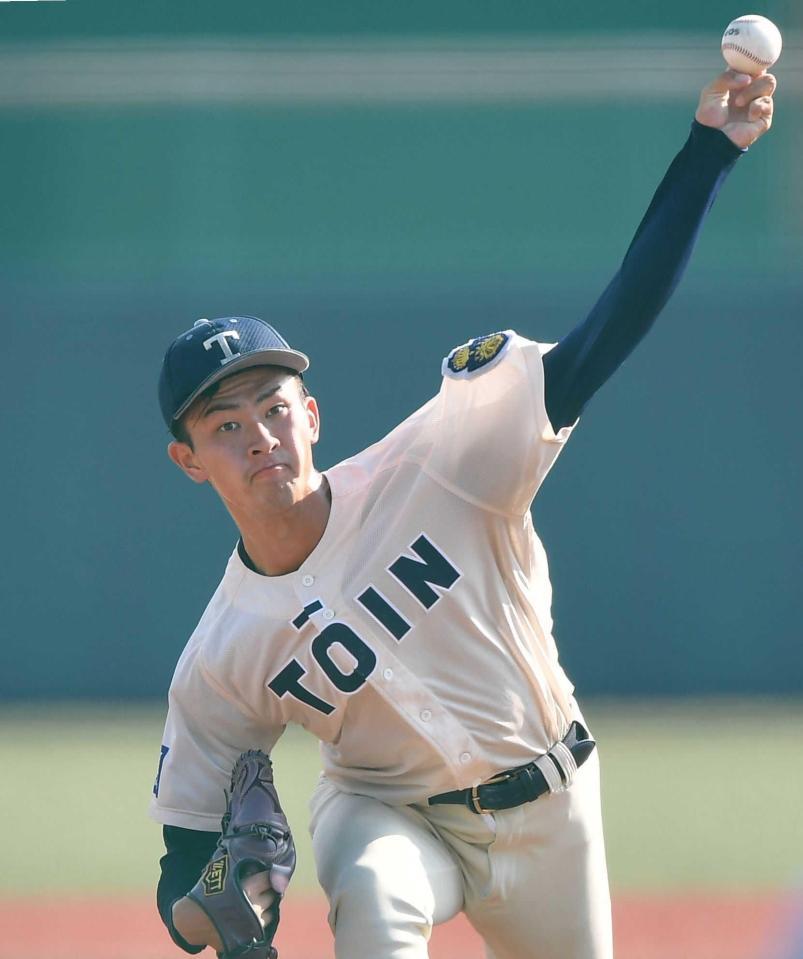 　ＥＮＥＯＳ相手に力投する楽天ドラフト１位・古謝