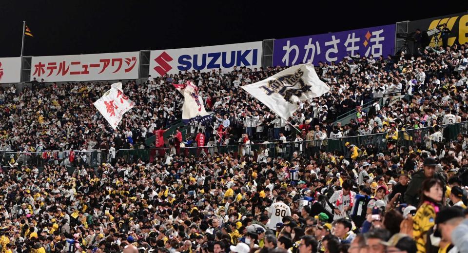 完全アウェー上等！オリたちがついている 甲子園左翼の3ブロックで