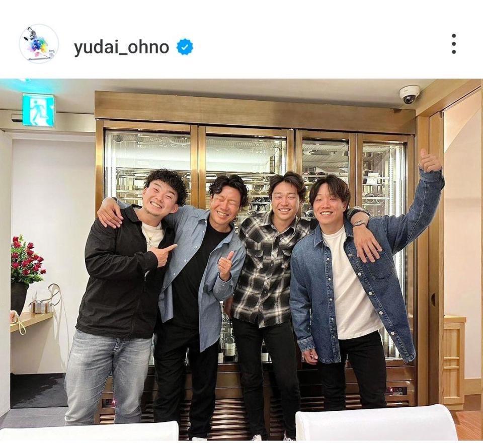 　中日・大野雄大のインスタグラム（＠ｙｕｄａｉ＿ｏｈｎｏ）から