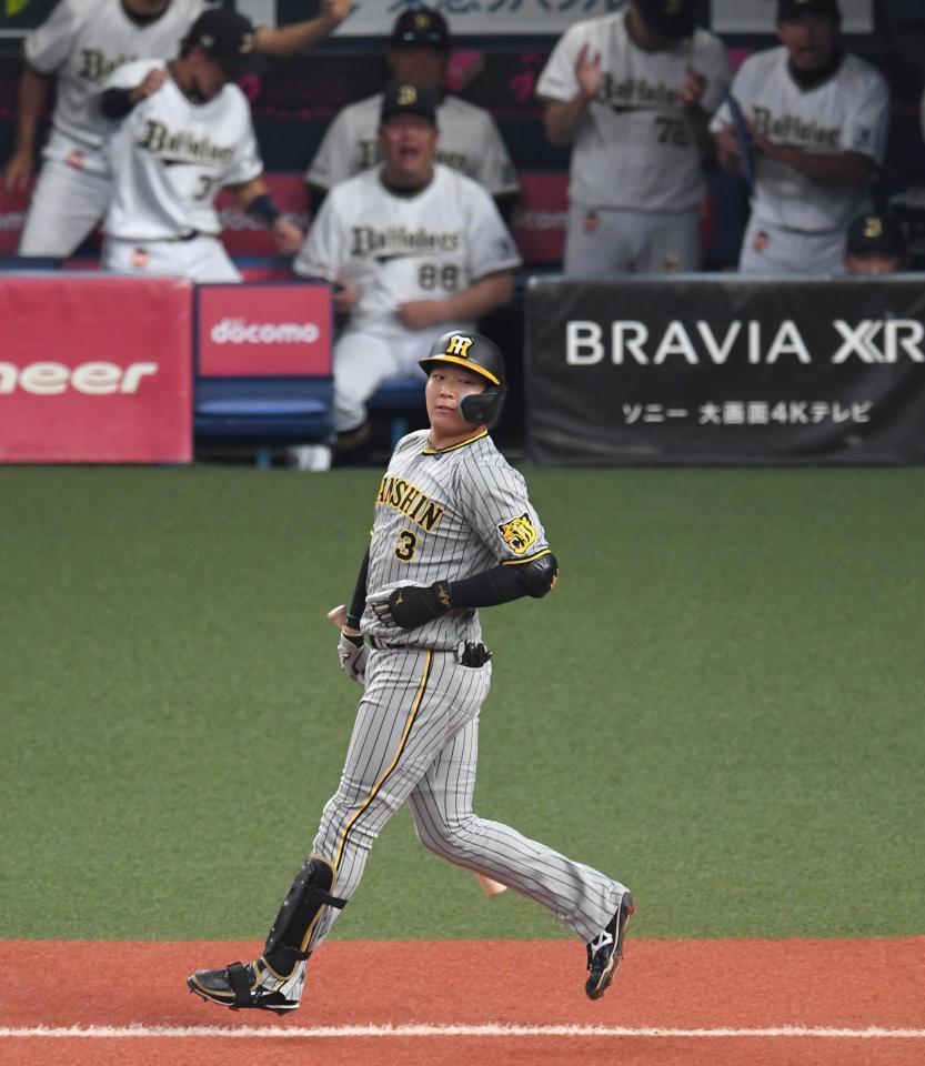 　１回、チャンスで三直に倒れた大山（撮影・北村雅宏）